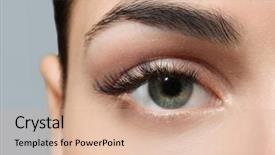  Presentation with eutanasia euthanasia x natural death - Presentation theme with tint - young woman with natural eyebrows background and a coral colored foreground