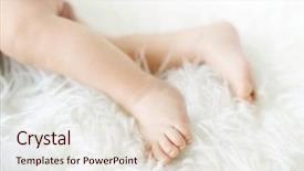  Presentation with newborn - PPT layouts with tiny feet of a newborn background and a lemonade colored foreground