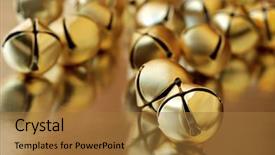  Presentation with jingle - Amazing presentation having tiny gold jingle bells reflecting backdrop and a gold colored foreground