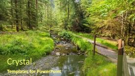  Presentation with irish - Audience pleasing PPT theme consisting of tiny-river-in-the-irish backdrop and a tawny brown colored foreground