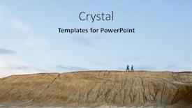  Presentation with sky blue - Cool new theme with tiny-silhouettes-of-two-contemporary backdrop and a light blue colored foreground