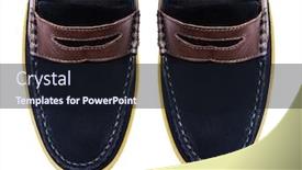  Presentation with shoes - Slide deck consisting of tip-of-male-shoes-isolated background and a wine colored foreground