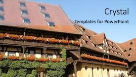  Presentation with europe - Slide set consisting of tipical-bavarian-houses-in-bamberg background and a light blue colored foreground
