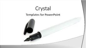  Presentation with white dna black - Cool new presentation theme with tipping - black felt-tip pen isolated backdrop and a white colored foreground