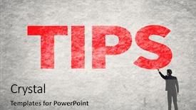  Presentation with business remote work - Slide deck consisting of tipping point - asian business man write words background and a light gray colored foreground