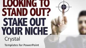  Presentation with auto repair out text - Cool new presentation theme with tipping point - business man pointing the text backdrop and a white colored foreground