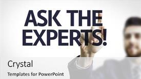  Presentation with 3d man business leader - PPT theme consisting of iron chain link fence against sky for design background and a light gray colored foreground.