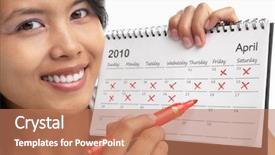  Presentation with tax day - Presentation theme having tipping point - woman with red felt tip background and a coral colored foreground