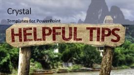  Presentation with rural - Amazing PPT theme having tips sign with a rural backdrop and a light blue colored foreground