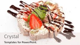  Presentation with tiramisu - Presentation theme consisting of tiramisu-sushi-roll-garnished background and a lemonade colored foreground