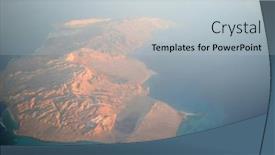  Presentation with red flight - Presentation design consisting of tiran-island-red-sea-saudi background and a lemonade colored foreground