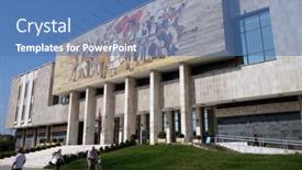  Presentation with albania - Cool new presentation with tirana-albania-september-27-exterior backdrop and a teal colored foreground