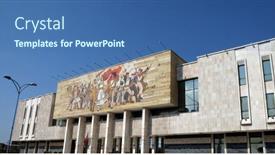  Presentation with albania - Slides having tirana-albania-september-27-exterior background and a ocean colored foreground