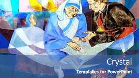  Presentation with albania - Presentation theme consisting of tirana-albania-september-27-mother background and a ocean colored foreground