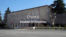  Presentation with albania - Beautiful slide set featuring tirana-albania-september-29-council backdrop and a  colored foreground