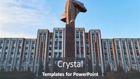  Presentation with government - Colorful presentation enhanced with tiraspol-transnistria-moldova-august-24 backdrop and a gray colored foreground