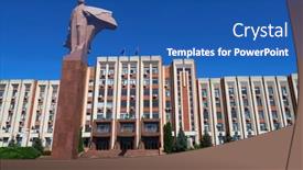 Presentation with government - PPT theme featuring tiraspol-transnistria-moldova-august-25 background and a ocean colored foreground