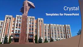  Presentation with government - Theme enhanced with tiraspol-transnistria-moldova-august-25 background and a ocean colored foreground