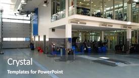  Presentation with auto repair - PPT theme with tire and auto repair service background and a gray colored foreground