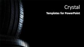  Presentation with tire - PPT theme enhanced with tire-isolated-on-black-background background and a black colored foreground