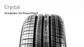  Presentation with tire - Slide set consisting of tire-isolated-on-white-background background and a white colored foreground