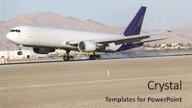  Presentation with runway - Presentation design consisting of tire smoke - close up views of passenger background and a coral colored foreground