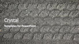  Presentation with tire - Cool new slide deck with tire track in sand backdrop and a gray colored foreground