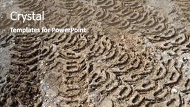  Presentation with tracks - Slides having tire tracks in the mud background and a violet colored foreground