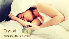  Presentation with switches - PPT theme enhanced with get up early - tired and sleepy woman switches background and a cream colored foreground