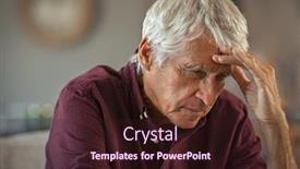  Presentation with old man - Audience pleasing slide deck consisting of tired-and-stressed-old-man backdrop and a wine colored foreground