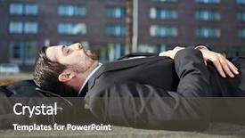  Presentation with tired - Amazing presentation theme having tired and takes a nap backdrop and a gray colored foreground