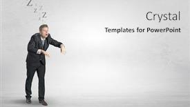  Presentation with sickness - Audience pleasing theme consisting of tired businessman with sleeping sickness going somewhere backdrop and a white colored foreground