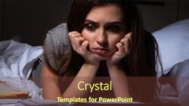  Presentation with tired - Slides consisting of tired-businesswoman-working-overtime background and a tawny brown colored foreground