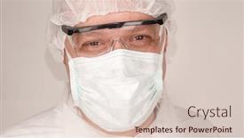  Presentation with hero mask - PPT layouts featuring tired-doctor-hero-medicine-against background and a lemonade colored foreground