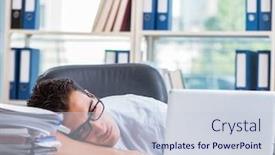  Presentation with tired - Colorful slide deck enhanced with tired-exhausted-businessman-sitting backdrop and a lemonade colored foreground