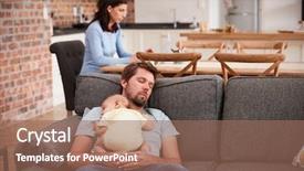  Presentation with catholic father son hoyly spirit - Amazing presentation design having tired father with baby son backdrop and a coral colored foreground