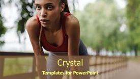  Presentation with tired - Presentation consisting of tired-fit-young-african-woman background and a tawny brown colored foreground