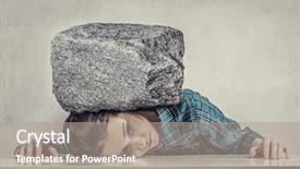  Presentation with esami medie girl power - Slides having tired girl under pressure mixed background and a gray colored foreground