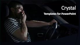  Presentation with tired - Colorful presentation enhanced with tired handsome man falling asleep backdrop and a black colored foreground