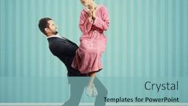  Presentation with wife - Audience pleasing PPT layouts consisting of tired-man-carrying-his-excited backdrop and a light blue colored foreground