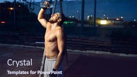  Presentation with tired - Colorful PPT layouts enhanced with tired-man-doused-with-water backdrop and a wine colored foreground