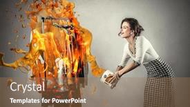  Presentation with tired - Amazing presentation having tired of old fashion backdrop and a coral colored foreground