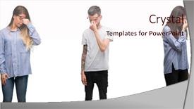  Presentation with team group yellow - Theme with tired rubbing nose and eye background and a lemonade colored foreground