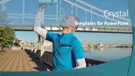  Presentation with tired runner - Slides enhanced with tired-runner-pouring-water background and a teal colored foreground
