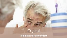  Presentation with mirror reflection - Audience pleasing slide set consisting of tired-senior-man-looking backdrop and a coral colored foreground