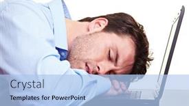  Presentation with falls - Colorful presentation theme enhanced with tired-student-falls-asleep backdrop and a light blue colored foreground