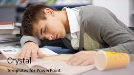  Presentation with tired - Cool new presentation with tired student sleeping backdrop and a lemonade colored foreground