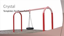  Presentation with swing - PPT theme enhanced with tired-swing-isolated-on-white background and a white colored foreground