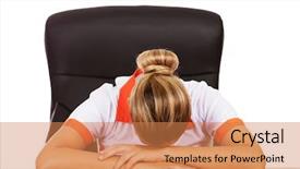  Presentation with teamwork nurse doctor - Amazing slides having tired young female doctoror nurse backdrop and a coral colored foreground