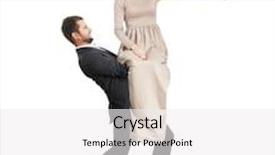  Presentation with forward - Colorful presentation theme enhanced with tired young man holding beautiful yelling woman and going forward isolated on white background backdrop and a white colored foreground